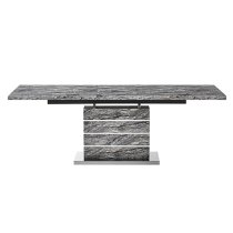 Parini Large Extending Dining Table In Melange Marble Effect