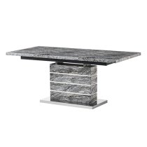 Parini Large Extending Dining Table In Melange Marble Effect