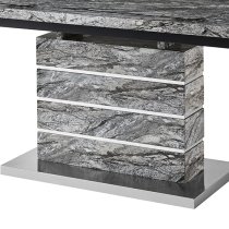 Parini Large Extending Dining Table In Melange Marble Effect