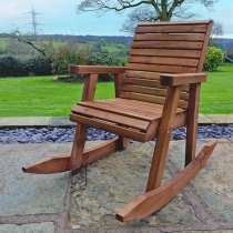 Vail Timber Rocking Chair In Brown