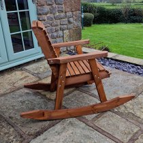 Vail Timber Rocking Chair In Brown