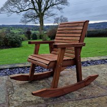 Vail Timber Rocking Chair In Brown