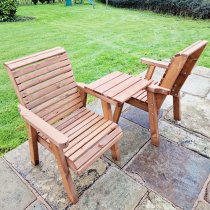 Vail Timber Square Love Seat In Brown