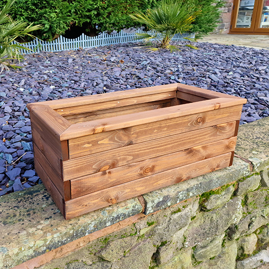 Vail Timber Trough Medium In Brown