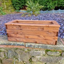 Vail Timber Trough Medium In Brown