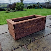 Vail Timber Trough Large In Brown