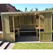 Radley Enclosed Garden Room With Angled Seating In Natural