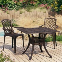 Dillon Cast Aluminium 3 Piece Bistro Set In Bronze