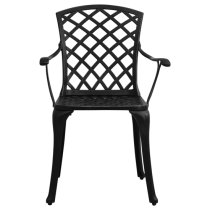 Shelton Cast Aluminium 3 Piece Bistro Set In Black