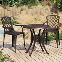 Durham Cast Aluminium 3 Piece Bistro Set In Bronze