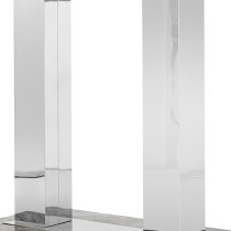 Caprice High Gloss Bar Table Large In Melange Marble Effect