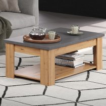 Fero Wooden Coffee Table In Artisan Oak And Matera