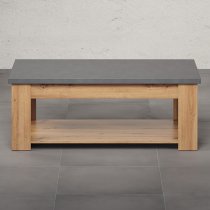 Fero Wooden Coffee Table In Artisan Oak And Matera