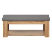 Fero Wooden Coffee Table In Artisan Oak And Matera