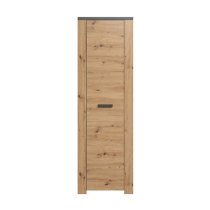 Fero Wooden Hallway Storage Cabinet In Artisan Oak And Matera