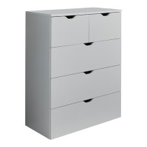 Beile Wooden Chest Of 5 Drawers In White