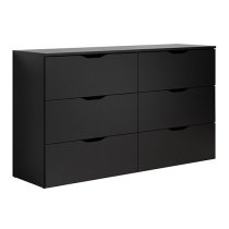 Beile Wooden Chest Of 6 Drawers In Black