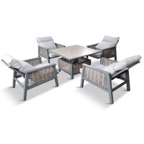 Silas Aluminium Relaxer Set With Adjustable Table