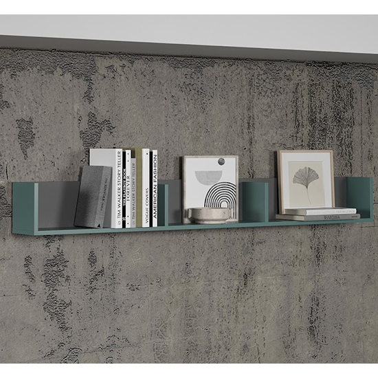 Mavis Wooden Wall Shelf In Dusk Blue