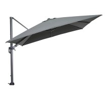 Hugo Cantilever Parasol In Dark Grey With Granite Base