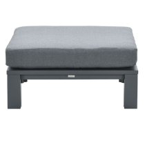 Saar Fabric Ottoman In Mystic Grey With Carbon Black Frame