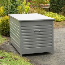 Cyan Large Aluminium Cushion Box In Artic Grey