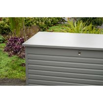 Cyan Large Aluminium Cushion Box In Artic Grey