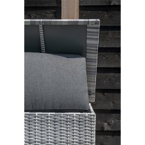 Yael Large Aluminium Cushion Box In Cloudy Grey Rattan