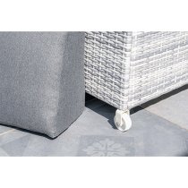 Yael Large Aluminium Cushion Box In Cloudy Grey Rattan