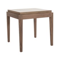 Piper Wooden Lamp Table Square In Walnut