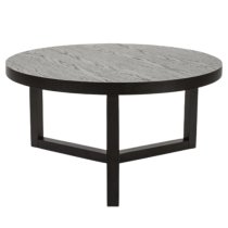 Iden Wooden Coffee Table Round In Wenge