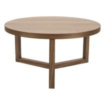 Iden Wooden Coffee Table Round In Walnut