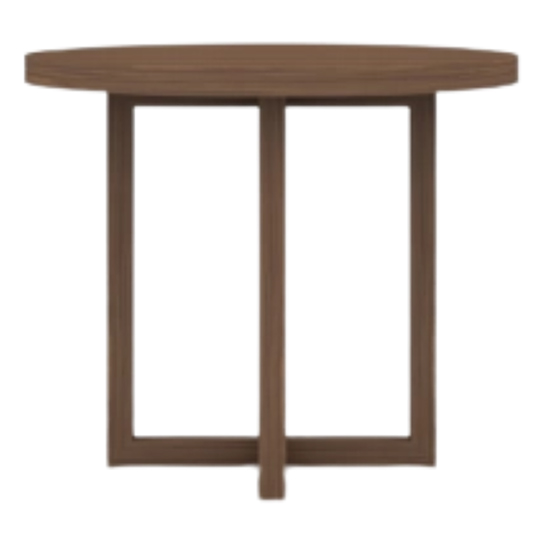 Iden Wooden Dining Table Round In Walnut