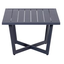 Idriya Aluminium Outdoor Side Table Medium In Carbon Black