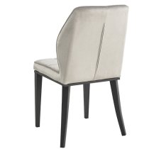 Romano Grey Velvet Dining Chairs With Matt Black Legs In Pair