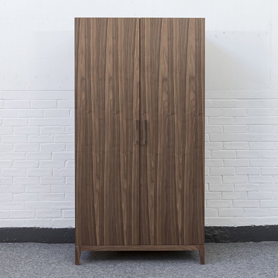 Cais Wooden Wardrobe With 2 Doors In Walnut