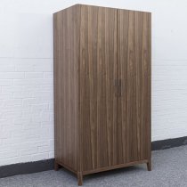 Cais Wooden Wardrobe With 2 Doors In Walnut