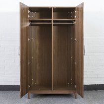 Cais Wooden Wardrobe With 2 Doors In Walnut