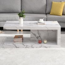 Lyra High Gloss Coffee Table In Diva Marble Effect