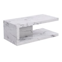 Lyra High Gloss Coffee Table In Diva Marble Effect