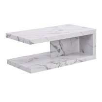 Lyra High Gloss Coffee Table In Diva Marble Effect