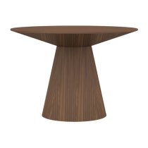 Lapis Wooden Dining Table Round In Walnut