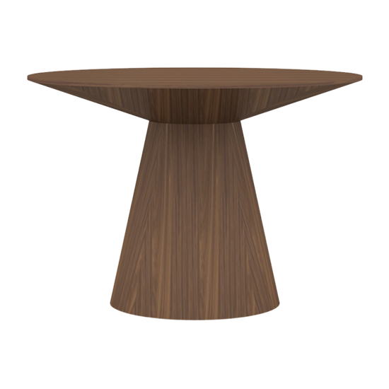 Lapis Wooden Dining Table Round In Walnut