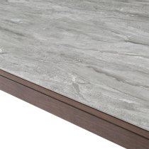 Wyatt Wooden Dining Table Large With Marble Effect Glass Top