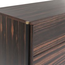 Balta Wooden Chest Of 3 Drawers In Ebony