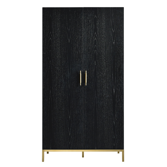 Talor Wooden Wardrobe With 2 Doors In Wenge