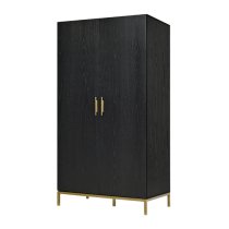 Talor Wooden Wardrobe With 2 Doors In Wenge