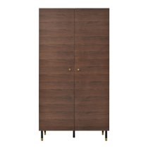 Wyatt Wooden Wardrobe With 2 Doors In Timber Tobacco