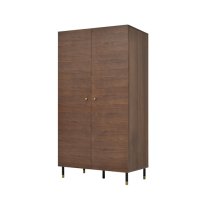 Wyatt Wooden Wardrobe With 2 Doors In Timber Tobacco