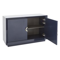 Quin High Gloss Sideboard With 2 Doors In Blue